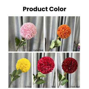 Fleur artificielle en soie de haute qualité, tige unique, rose et bleue, en forme d'ail ou d'oignon, pour centre de table de Noël et mariage - Product Image 2