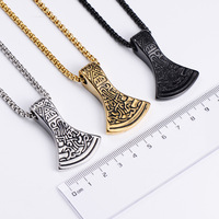 Kalung Liontin Pria Punk Vintage Viking New Pvd Bahan Stainless Steel 316 Perhiasan Fashion Grosir Liontin untuk Diy