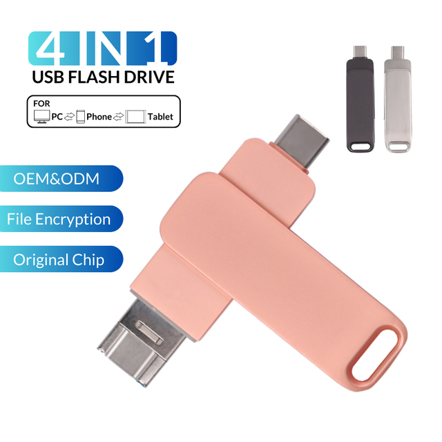 Wholesale Custom USB Flash Drive 3.0 OTG Type C 8GB 16GB 32GB 128GB 4GB Pendrive 256GB Cle USB En Gros Pen Drive 64gb