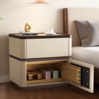 Lemari samping tempat tidur minimalis modern, unit penyimpanan multifungsi, lemari penyimpanan terkunci, lemari samping tempat tidur kayu