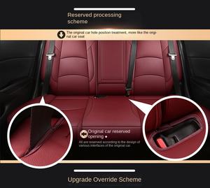 Fundas de asiento de coche de cuero de lujo TH para <span class=keywords><strong>Mazda</strong></span> <span class=keywords><strong>3</strong></span> 2014-2025 cubierta completa impermeable 360 protección PVC accesorios de coche conjunto completo - Product Image 5