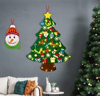 Populaire écologique noël bricolage décoration de la maison mur Art feutre artisanat Kits 3D personnalisé enfants arbre de noël ensemble joyeux