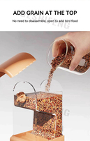 Accessoires pour oiseaux Dispositif d'alimentation pour oiseaux transparent Distributeur automatique de nourriture pour oiseaux Petit animal