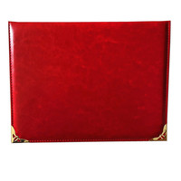 Carpeta de Diploma de Cuero PU en Blanco Tamaño A4 con Logotipo Personalizado, Carpeta de Certificado A5 Impresa en Oro/Plata, Porta Certificados Escolares