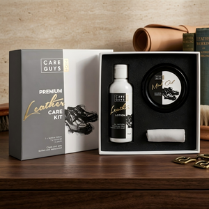 Coffret cadeau pour l'entretien du cuir avec lotion pour cuir, huile de vison et chiffon pour chaussures et articles en cuir - Product Image 3