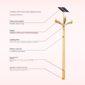 Lampes LED Magnolia d'extérieur IP65 5000K Lumière du jour avec détecteur de mouvement Garantie 10 ans Grandes lampes pour l'éclairage paysager des projets municipaux - Product Image 4