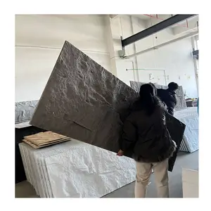 New Arrival 600*2900 mét 3D Big slab PU đá đá Bảng điều chỉnh bên ngoài Trọng lượng nhẹ fauxl tường đá bảng điều chỉnh cho ốp tường