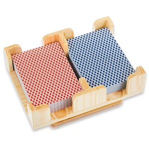 Wooden <b>Playing</b> <b>Card</b> Storage Rack 20 Cm X 20 Cm Desktop Game <b>Card</b> Holder For Parties And Festivals - Product Image 1