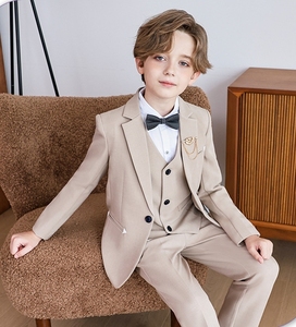 Completo da bambino in stile inglese, abito da gentiluomo per esibizioni di pianoforte e presentazioni orali - Product Image 2