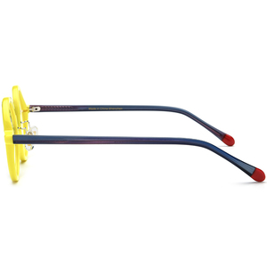 Montatura <span class=keywords><strong>Occhiali</strong></span> Borregls Multicolor in Acetato Donna 2025 Retrò Rotondi <span class=keywords><strong>da</strong></span> <span class=keywords><strong>Vista</strong></span> Uomo Vintage 19382 - Product Image 5