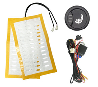 Ensemble de chauffe-sièges de voiture 12V double coussin chauffant universel en fibre de carbone avec mini interrupteur à 3 niveaux pour voitures