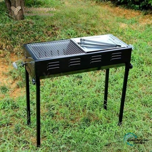 Parrilla de carbón para exteriores con rejilla metálica y bandeja para acampar y asar - Product Image 6