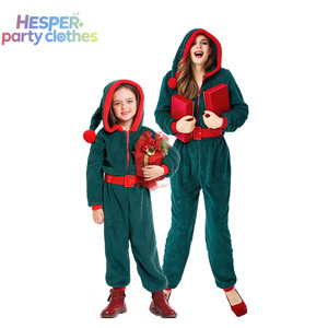 HESPER - Mono de Terciopelo Coral Verde para Invierno, Ideal para Fiestas, Festivales, Navidad, Pijamas Familiares para Adultos, Colección para Niñas - Product Image 2