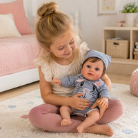 BAkwbwBY Poupée Reborn 18 Pouces Corps Souple Nouveau-Né Bébé Réaliste pour Filles Cadeau Chambre Bébé Jouet Vente en Gros