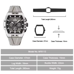 NAVIFORCE Fabricant de montres de haute qualité, <span class=keywords><strong>montre</strong></span> chronographe pour <span class=keywords><strong>homme</strong></span>, montres de sport à marque privée, <span class=keywords><strong>montre</strong></span> étanche 6113 - Product Image 4