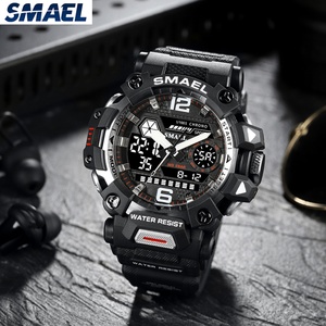 Montres SMAEL 8072 pour homme, couleur verte, style analogique-numérique, montres de sport pour homme, montres-bracelets étanches - Product Image 4