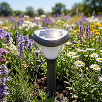 Petite lampe solaire de jardin en forme de cœur, lampe LED pour pelouse, éclairage décoratif extérieur imperméable pour chemin