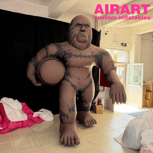 Mascotte gonflable géante personnalisée Bigfoot avec logo de marque, grande figurine gonflable Sasquatch pour bar extérieur, festival de la bière - Product Image 3