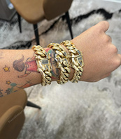 Bracelet Miami Cuban Rapper en Argent 925 Plaqué Or Personnalisable Certifié GRA – Vente en Gros Usine, Bijoux de Mode Élégants et de Luxe