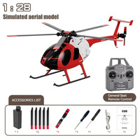 Hélicoptère RC 1:28 RTF ERA C189 MD500 Little Bird 2.4G 4CH UAV Maintien d'altitude Monopale Sans barre stabilisatrice Hauteur fixe