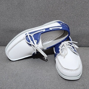 Mocasines de Cuero Vacuno Blancos y Azules Hechos a Mano, Casuales, con Plataforma Antideslizante, para Verano, Suaves, para Conducir, Oficina, Zapatos Náuticos para Hombre - Product Image 6