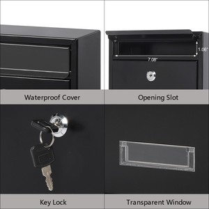 Buzón Moderno de Alta Calidad para Casa y Hotel, Montado en la Pared con Cerradura y Llave - Product Image 5