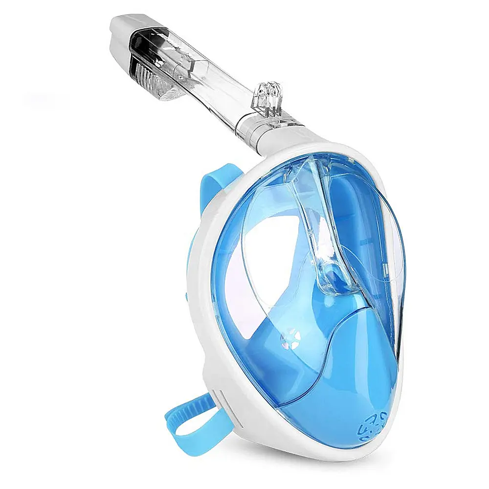 Snorkel Full Face Mask 180 Degree Field Of Vision Automatic Buckles Adult Scuba Diving Equipment