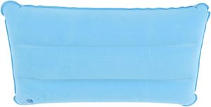 Oreiller de voyage gonflable floqué bleu ciel pour le camping, l'avion, la plage - Product Image 3