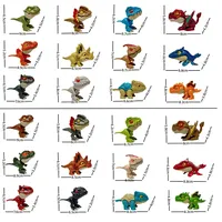 Modèle d'animal en plastique éducatif pour enfants, dinosaure qui mord la main, mini, multi-articulé, réaliste, jouet anti-stress, cadeau, tête