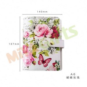 Custom Pu Leather 6 Ring Binder A5 Planner Agenda Notebook Cover Floral Landscape <strong>Full</strong> Color CMYK UV Printing <strong>Vivid</strong> Quality - Product Image 2