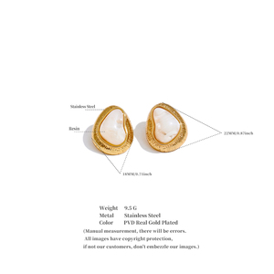Mchic 542 Orecchini Pendenti a Cerchio Triangolari a Forma di Fiore in Resina Multicolore e Acciaio Inossidabile, Gioielli alla Moda - Product Image 4