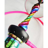 Chicha en aluminium sur mesure populaire avec éclairage LED, design durable, style moderne et luxueux, plusieurs couleurs, logo personnalisé
