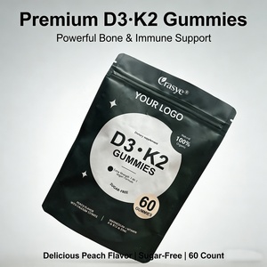 תוספי תזונה טבעוניים של ויטמין <span class=keywords><strong>D3</strong></span> + K2 בצורת גומי - 5000 IU ויטמין <span class=keywords><strong>D3</strong></span> עם 200mcg ויטמין K MK7 - תומכים בבריאות העצם והמערכת החיסונית - Product Image 3