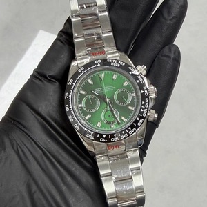 <b>Men</b> Quartz Chronograph <b>Watch</b> 39mm <b>Black</b> Bezel Green Dial Sapphire Glass With VK63 Movement - Product Image 5