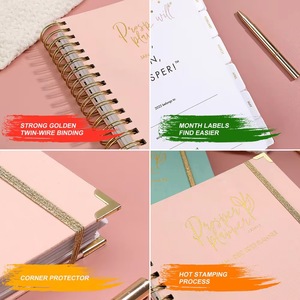 Impression personnalisée, agenda quotidien, hebdomadaire, journal des événements, agenda spiralé, planificateur mensuel, carnet de notes, couverture rigide 2026 - Product Image 3