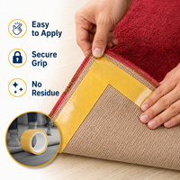 Ruban adhésif haute adhérence pour tapis, ruban adhésif double face en tissu pour sols intérieurs et extérieurs, expositions