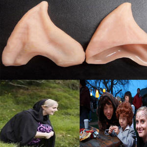 Aksesoris Cosplay Telinga Peri Elf, Telinga Palsu Prostetik Lateks Lembut, Topeng Pesta Halloween - Product Image 5