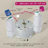 Moteur CC à aimant permanent F500TB 6V à faible consommation d'énergie 0,02A pour ventilateur d'appareil électroménager intelligent, lecteur CD, diffuseur d'arômes, bateau