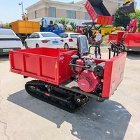 Dumper à chenilles en caoutchouc auto-chargeur de 1500 kg |   Porte-chargeur sur chenilles de type siège CE/EPA en option pour les petites engins de génie civil et l'agriculture