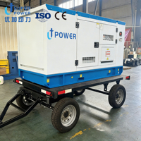Générateur diesel silencieux sur remorque certifié CE/ISO 100KVA 200KVA 300kva, OEM/ODM personnalisé disponible