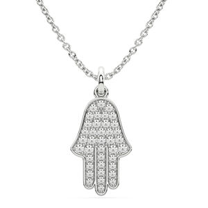 Collier pendentif main de Hamsa élégant et luxueux en diamant pour femmes, bijoux en argent sterling 925 pour un usage quotidien et des cadeaux d'événements - Product Image 4