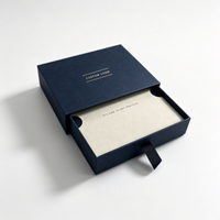 Boîte cadeau coulissante personnalisée en carton écologique pour la présentation de cartes, lettres et invitations haut de gamme