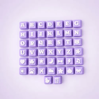 Keycap Cetak 3D DIY Huruf Nama Kustom PLA Keycap Fidget Clicker Tombol Mekanik Liontin Mainan Pereda Stres Gantungan Kunci Hadiah