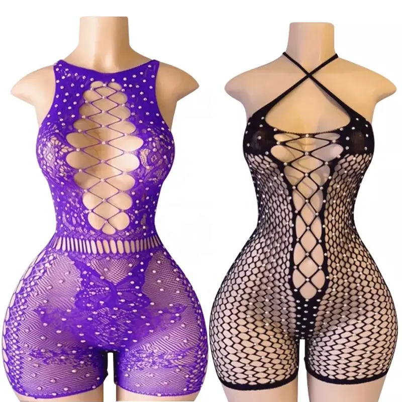 Ailangke Grosir Kustom Fishnet Populer Exotic Dancewear Stripper Outfit