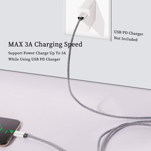 Cable USB Tipo C (1.8 m), Cable de Carga Rápida 3A con Trenzado de Nailon para Samsung Galaxy S9 S8 Note 9 Note 8 Galaxy Note 20 10 S21 S20 - Product Image 4