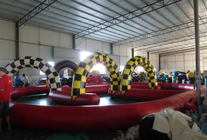 Piste de course gonflable commerciale en PVC <span class=keywords><strong>pour</strong></span> karts / voitures tamponneuses - Product Image 4