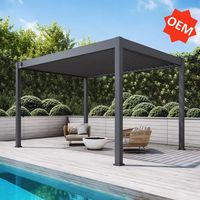 OEM Moderne Aluminium-Pergola mit Lamellendach Umweltfreundlicher Balkon-Sonnenschutz Fabrik-Großhandelspreis für Gewerbe- und Wohnprojekte