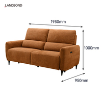 Canapé inclinable électrique design européen moderne de luxe, 2-3 places, ensemble pour appartement et villa