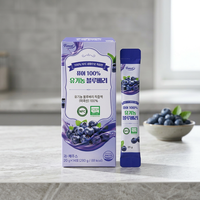 Jugo de Arándanos Orgánico 100% Puro Funeat, Bebida de Bayas NFC, Antioxidante de Antocianinas para la Salud Ocular, Corea (20g X 14 Sobres)