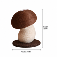 Griffoir pour chat en sisal en forme de champignon, résistant à l'usure, sans débris, jouet vertical pour aiguiser les griffes, fourniture de Noël en carton